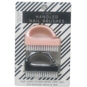 Wholesale - 2pk PINK/BLK HANDLED NAIL BRUSH C/P 72, UPC: 769898973871